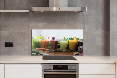 Painel de vidro Coquetéis de frutas e vegetais