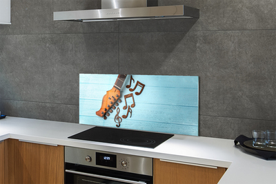 Painel de vidro Partitura para violão