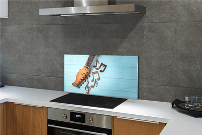 Painel de vidro Partitura para violão