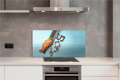 Painel de vidro Partitura para violão