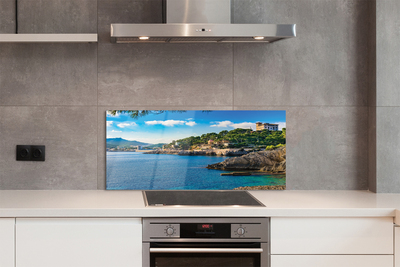 Painel de vidro Espanha Mar Costa Montanhas