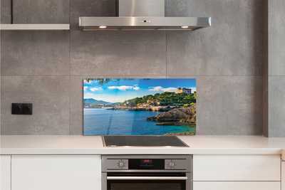 Painel de vidro Espanha Mar Costa Montanhas