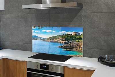 Painel de vidro Espanha Mar Costa Montanhas