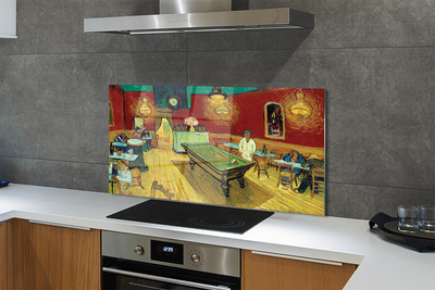 Painel de vidro Café noturno de arte