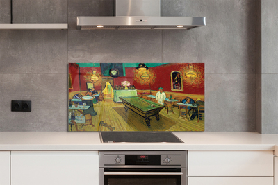 Painel de vidro Café noturno de arte