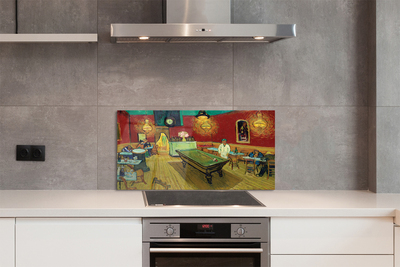 Painel de vidro Café noturno de arte