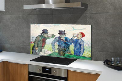 Painel de vidro Encontro de homens da arte