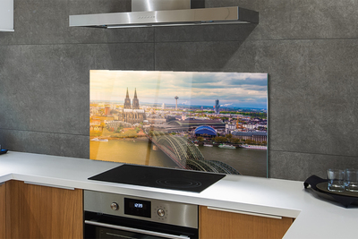 Painel de vidro Panoramas do rio Alemanha pontes