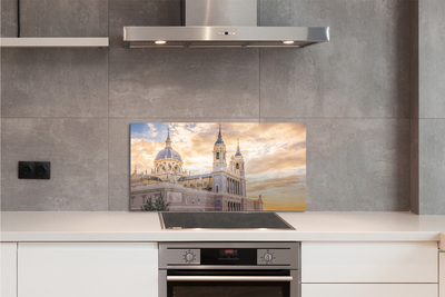 Painel de vidro Catedral da Espanha Pôr do Sol