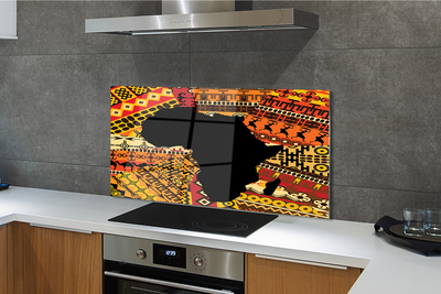 Painel de vidro Padrões de mapas