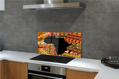 Painel de vidro Padrões de mapas