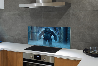 Painel de vidro Árvores da floresta de gorilas