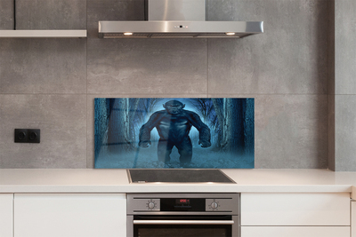 Painel de vidro Árvores da floresta de gorilas