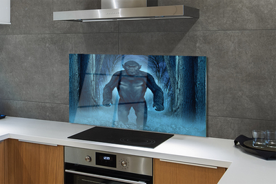 Painel de vidro Árvores da floresta de gorilas