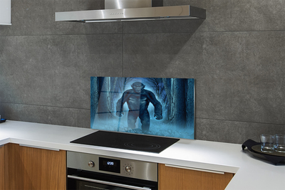 Painel de vidro Árvores da floresta de gorilas