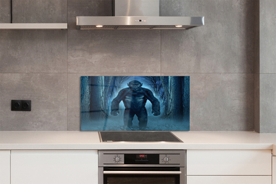 Painel de vidro Árvores da floresta de gorilas