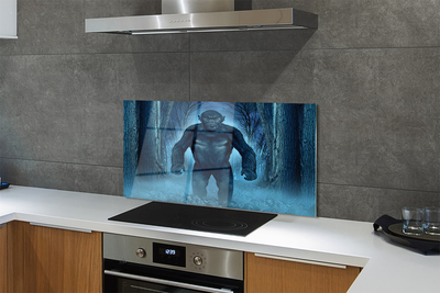 Painel de vidro Árvores da floresta de gorilas