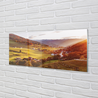 Painel de vidro Edifícios florestais do Vale da Alemanha