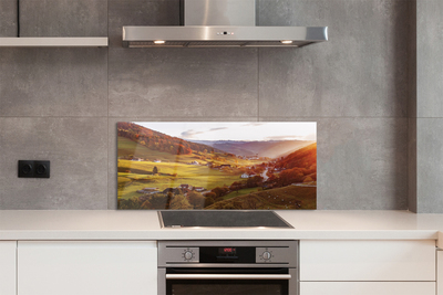 Painel de vidro Edifícios florestais do Vale da Alemanha