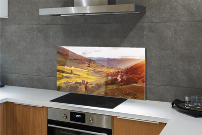 Painel de vidro Edifícios florestais do Vale da Alemanha