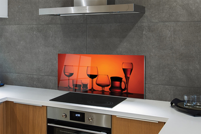 Painel de vidro Copos