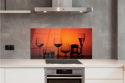 Painel de vidro Copos