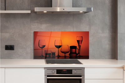 Painel de vidro Copos