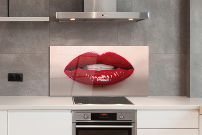Painel de vidro Lábios vermelhos