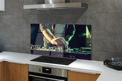 Painel de vidro Fones de ouvido para console de DJ