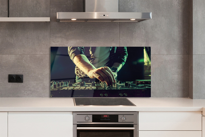 Painel de vidro Fones de ouvido para console de DJ