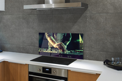 Painel de vidro Fones de ouvido para console de DJ