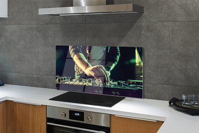 Painel de vidro Fones de ouvido para console de DJ