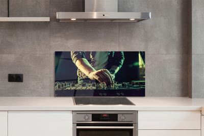 Painel de vidro Fones de ouvido para console de DJ