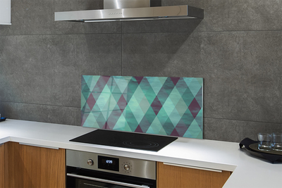 Painel de vidro Padrão de diamante geométrico