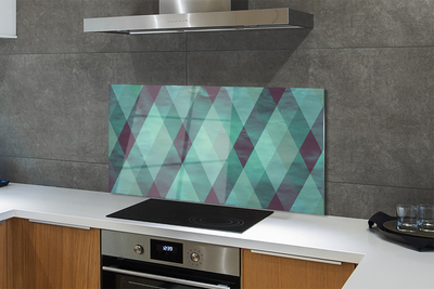 Painel de vidro Padrão de diamante geométrico