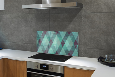 Painel de vidro Padrão de diamante geométrico