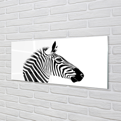 Painel de vidro Ilustração de zebra