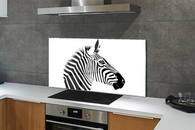 Painel de vidro Ilustração de zebra