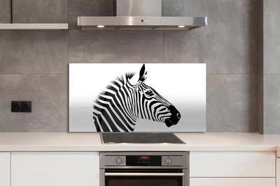 Painel de vidro Ilustração de zebra