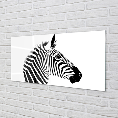 Painel de vidro Ilustração de zebra