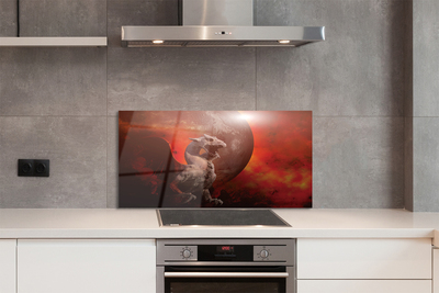 Painel de vidro Dragão de Fogo