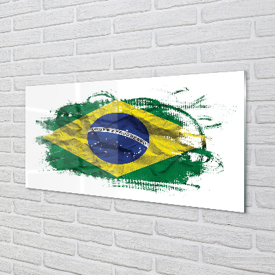 Painel de vidro bandeira brasileira