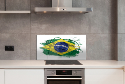 Painel de vidro bandeira brasileira