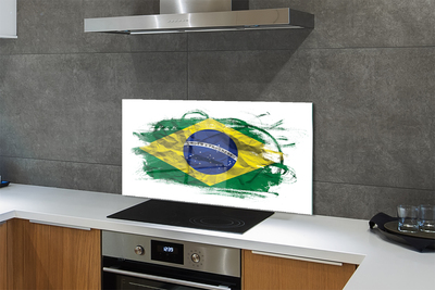 Painel de vidro bandeira brasileira