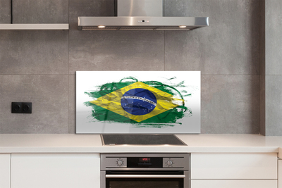 Painel de vidro bandeira brasileira