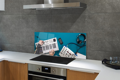 Painel de vidro Fones de ouvido para console de DJ