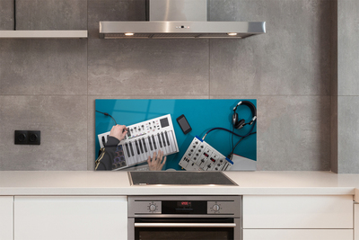 Painel de vidro Fones de ouvido para console de DJ