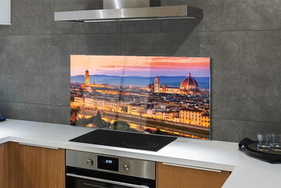 Painel de vidro Catedral panorâmica noturna da Itália