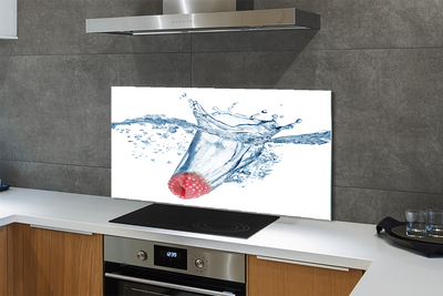 Painel de vidro Água de framboesa