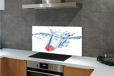 Painel de vidro Água de framboesa